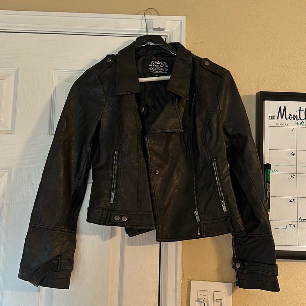 Black leather jacket